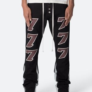 mnml B589 Flare Fleece Contrast Denim - Red Size 32Red / 32